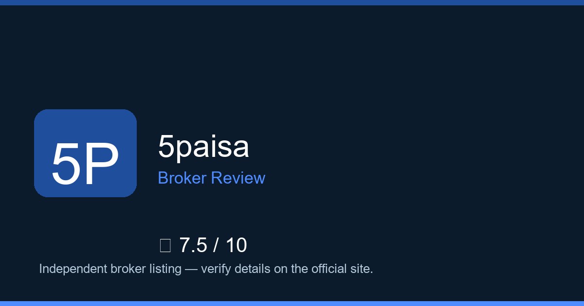 5paisa — Brokers.wang