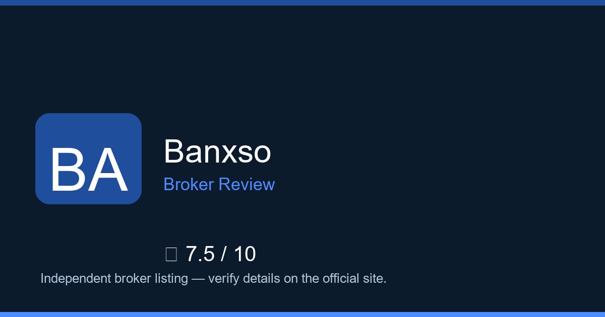 Banxso — Brokers.wang review