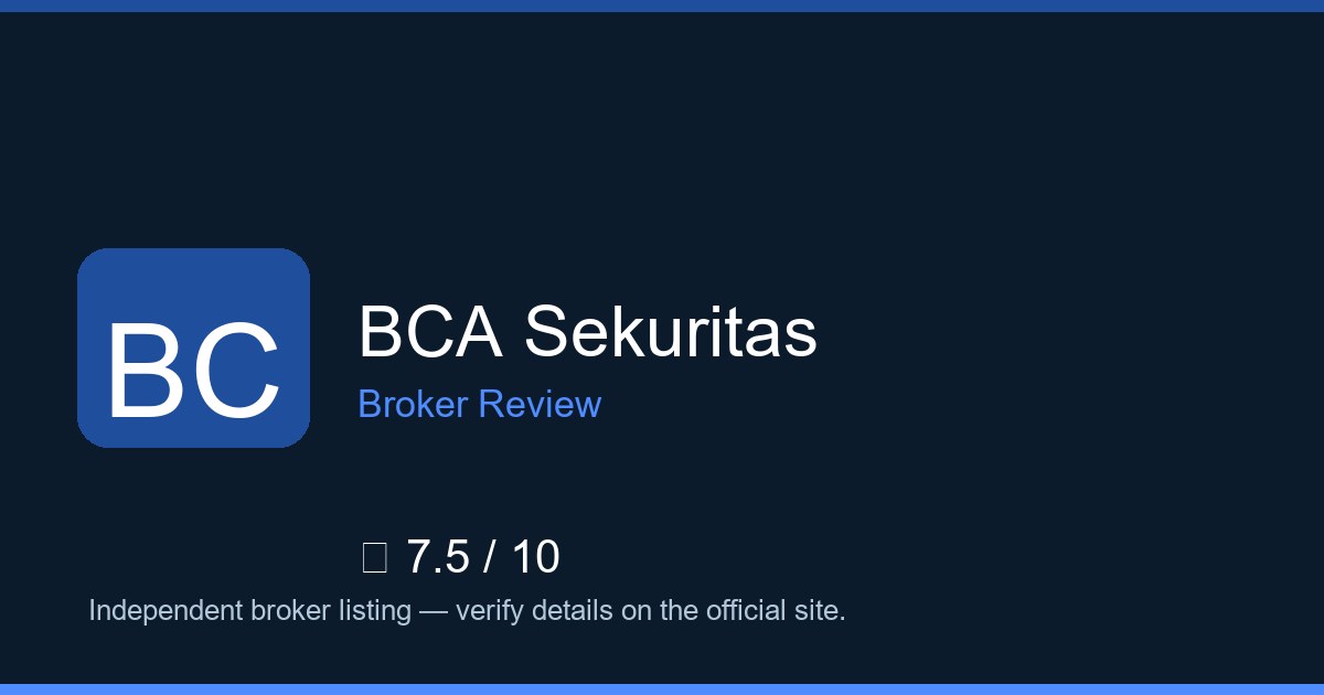 BCA Sekuritas — Brokers.wang review