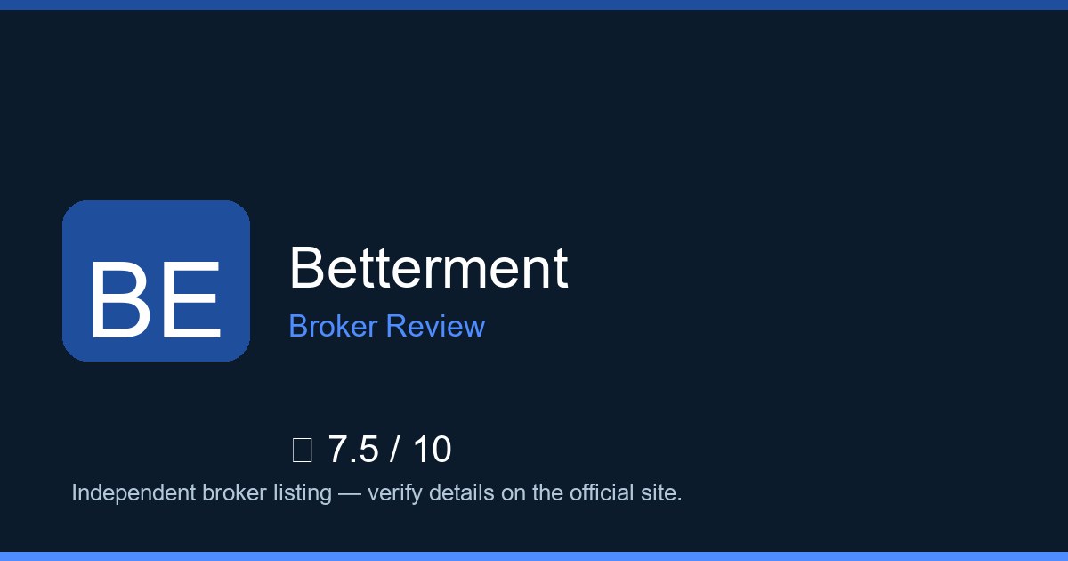 Betterment — Brokers.wang review