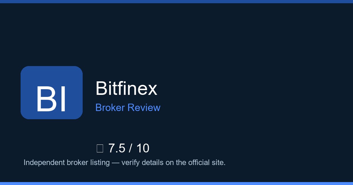 Bitfinex — Brokers.wang