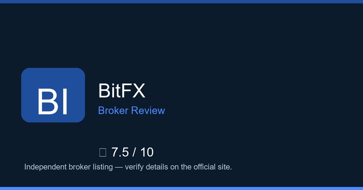 BitFX — Brokers.wang review