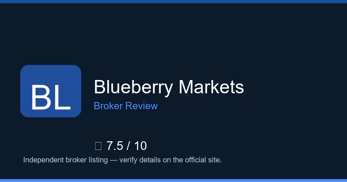 Blueberry Markets — Brokers.wang review