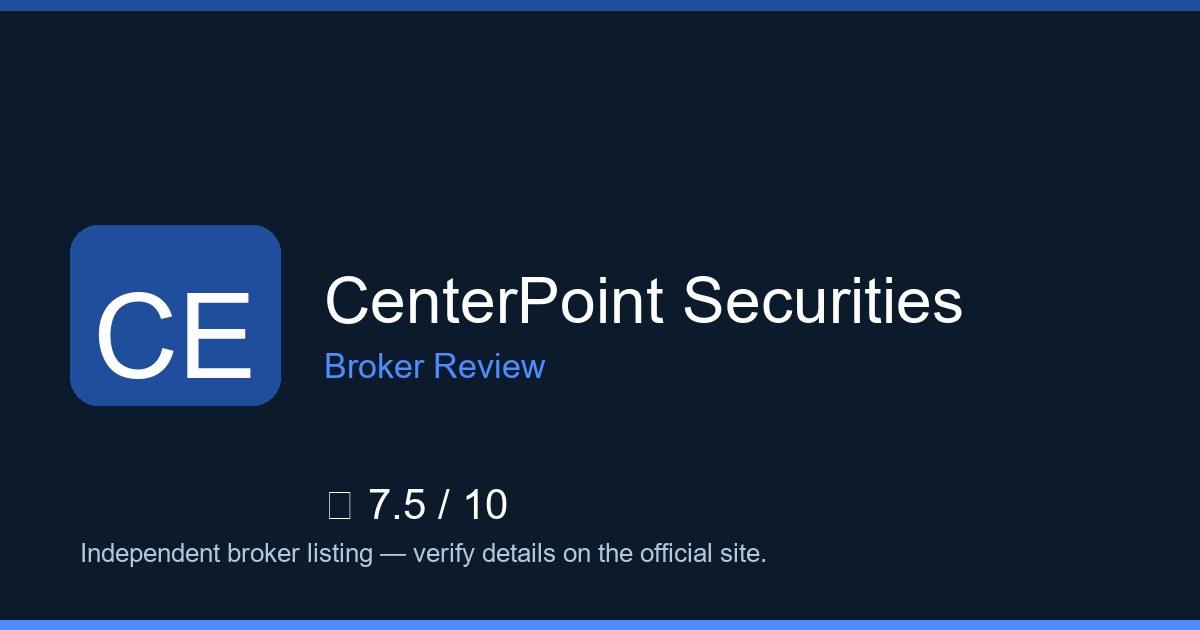 CenterPoint Securities — Brokers.wang