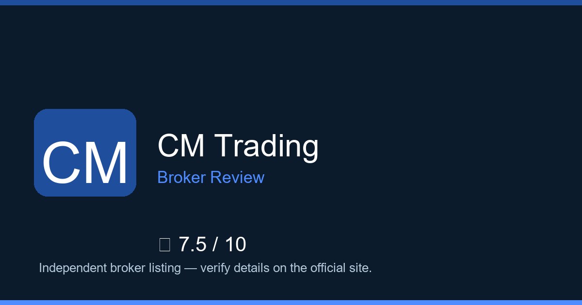 CM Trading — Brokers.wang