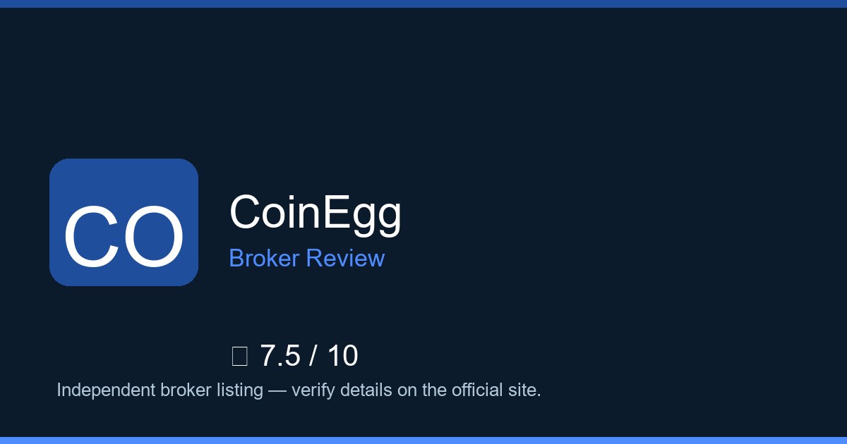 CoinEgg — Brokers.wang