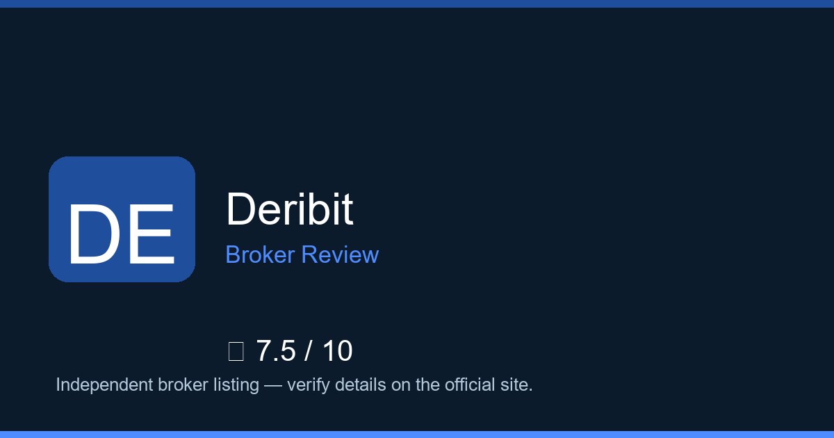 Deribit — Brokers.wang review