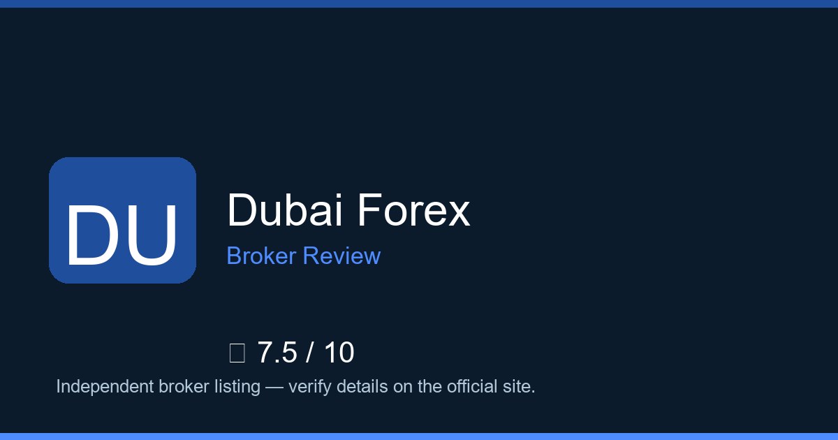 Dubai Forex — Brokers.wang