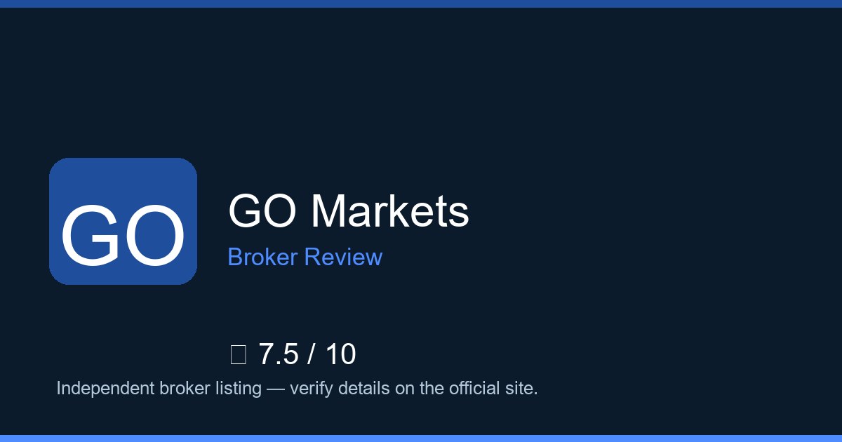 GO Markets — Brokers.wang review
