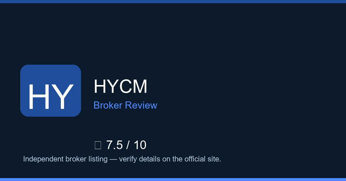 HYCM — Brokers.wang