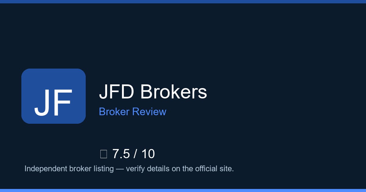 JFD Brokers — Brokers.wang review