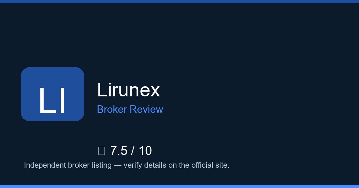 Lirunex — Brokers.wang review