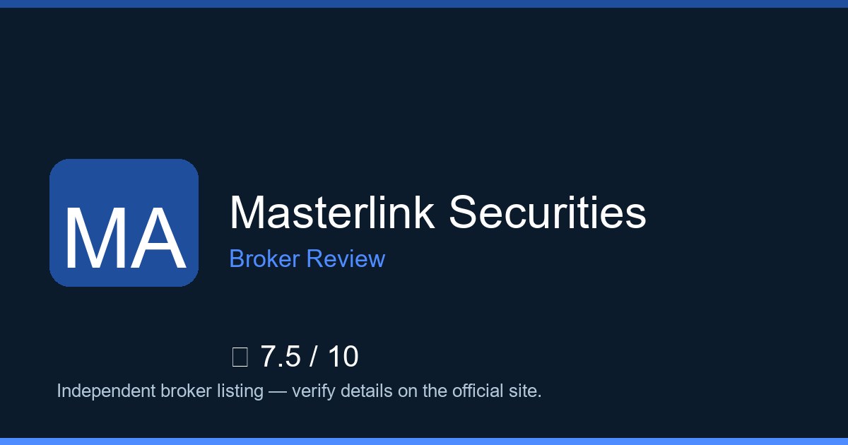 Masterlink Securities — Brokers.wang review