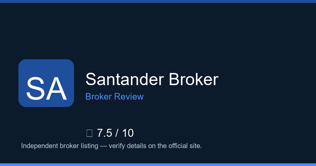 Santander Broker — Brokers.wang review