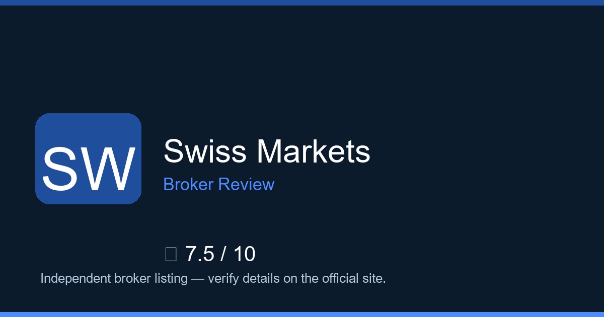 Swiss Markets — Brokers.wang