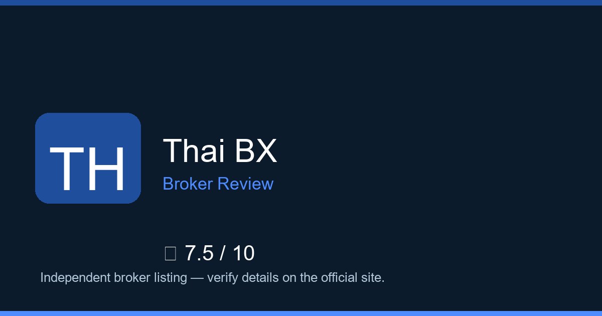Thai BX — Brokers.wang