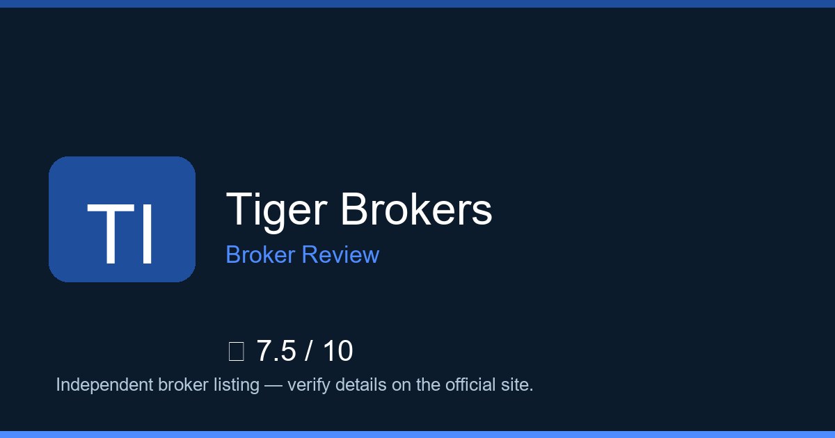 Tiger Brokers — Brokers.wang review