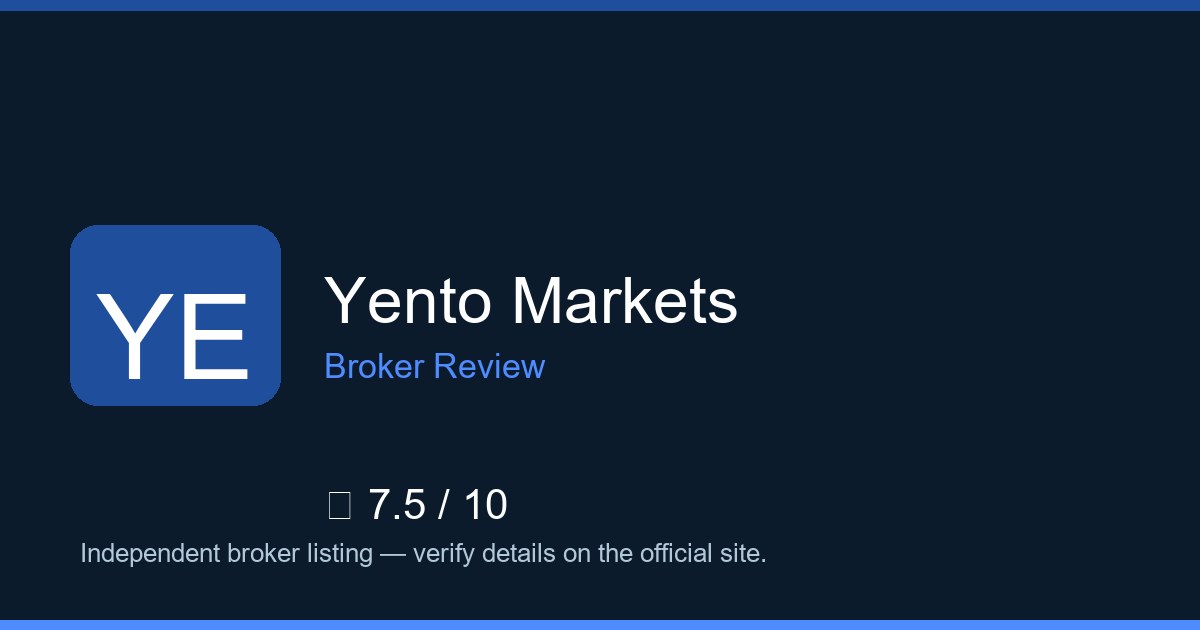 Yento Markets — Brokers.wang review